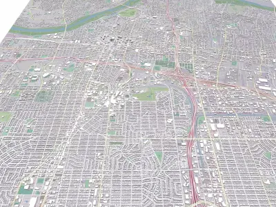 Cityscape Albuquerque United States 3D model