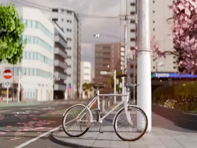 Osaka Japan Cityscape 3D Model Low-poly 3D model