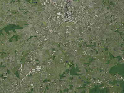 Atlanta USA in 20 km x 20 km - city and urban 3D model