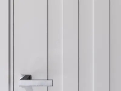 Interior door with linear pattern 3D model