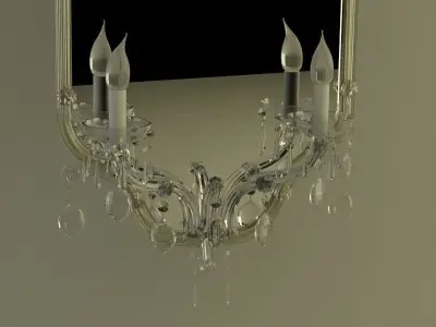 Mirror lamp Low-poly 3D model