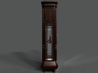 Grandpa Clock Low-Poly Game Ready 3D Model Low-poly 3D model