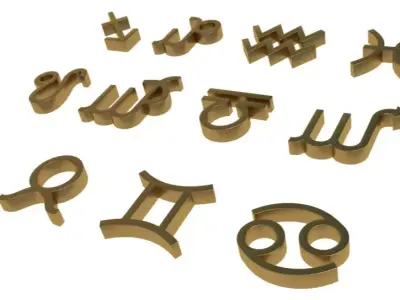 Zodiac Signs 3D model