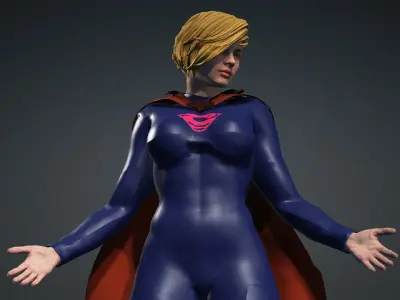 Super Girl From Elseworlds Low-poly 3D model