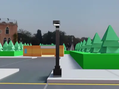 Low poly game environment Free low-poly 3D model