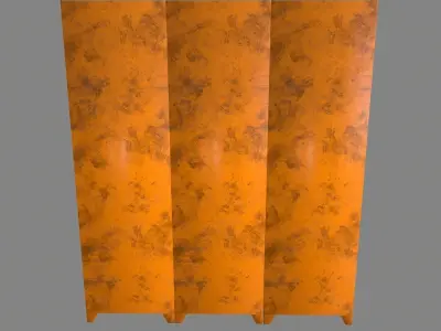 locker 7 metal Low-poly 3D model