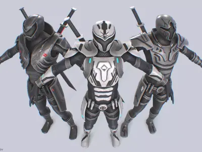 Scifi character collection 3D Model Pack