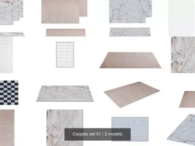 Carpets set 01 3D Model Pack