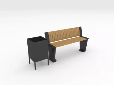 Bench Park 48 3D model