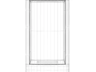 Standing Metal Fireplace 1 3D model