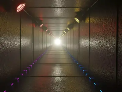 SCIFI TUNNEL 3D model