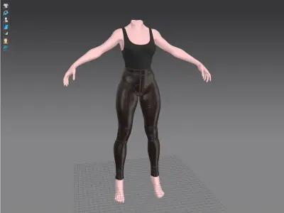 Female fantasy costume 3D model