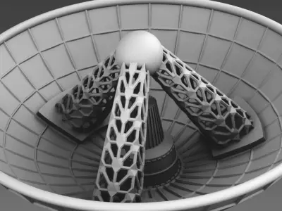  Martian radio station 3D print model