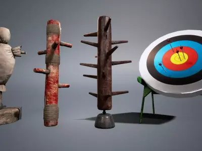 UE4 - Training Dummies Asset Pack Low-poly 3D model