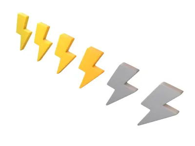 Lightning Ranking Symbol V1 017 Low-poly 3D model