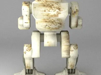 MechWarrior robot Low-poly 3D model