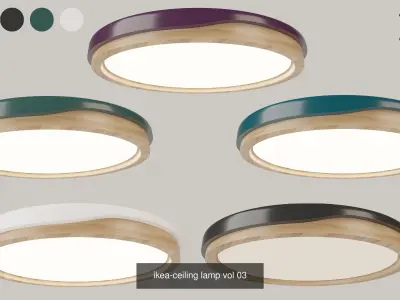 collection ceiling lamp 01 3D Model Pack