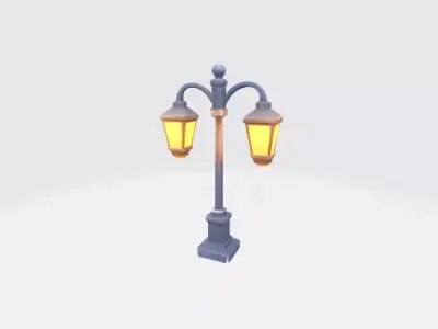 Street light Low-poly 3D model 28