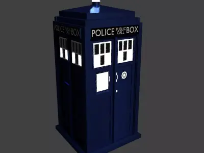 Tardis police box Free low-poly 3D model