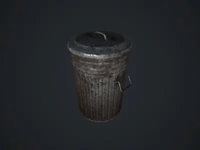 Garbage Bin pbr Low-poly 3D model
