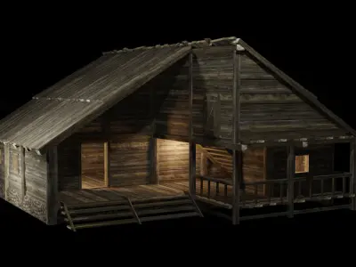 HOUSE VILLAGE Low-poly 3D model buy