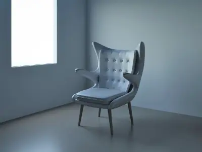 Arm chair 3D model 4
