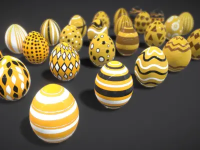 Collections Easter Eggs6 Low-poly 3D model