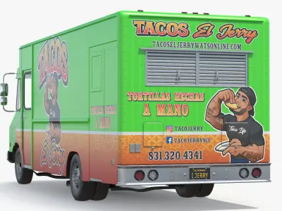  Food Van El Jerry Taco without Interior 