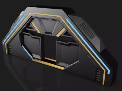 Sci Fi Door 3D model buy