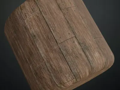 Antique Dark Weathered Timber Surface PBR Seamless Texture