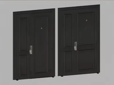 New Chinese-style double door 3D model