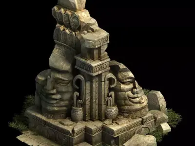 me Model - Kashayana Buddha Forest Debris Broken 3 3D model
