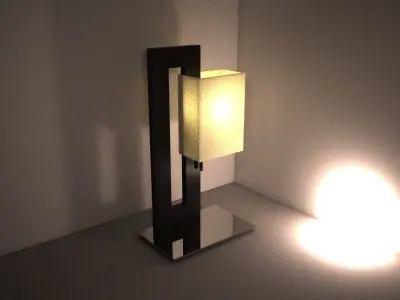 Clean and modern looking table lamp with made in 3ds Max 3D model
