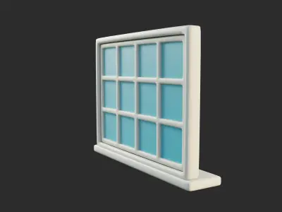 Cartoon Window 28a 3D model