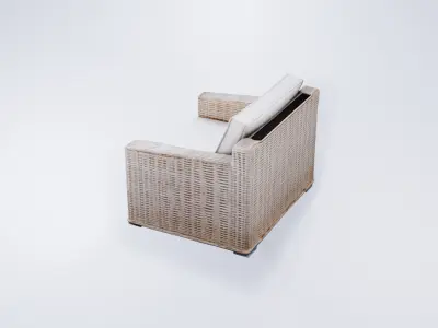 Low Poly Outdoor Armchair - Terrace and Garden  3D model