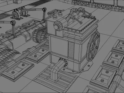 Factory Machines 3D model 3D model