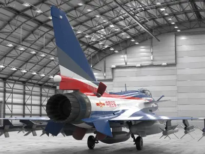  Chinese Multi-Role Fighter Aircraft PLAAF J10 Rigged 