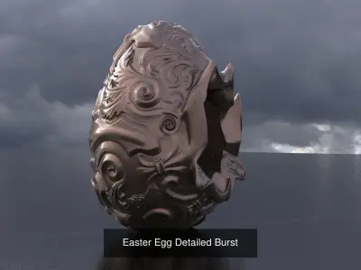 Easter Collection 1 statue of angel with wings 3D Model Pack