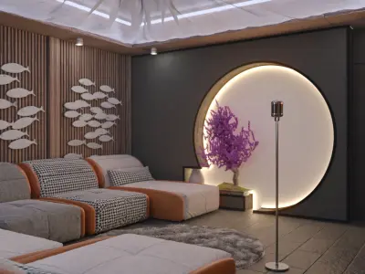 Media Room - Oriental Style 3D model