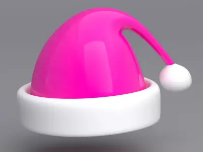 Christmas Hat Pink 3D model