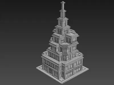House Voxel - 26 Low-poly 3D model