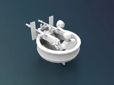 Weapon deck ship 3D print model