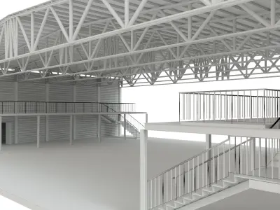 industrial pavilion 3D model
