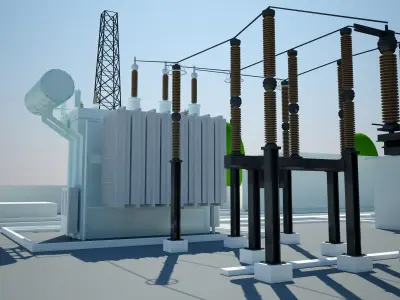 power station 3D model