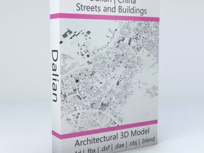 Dalian Streets and Buildings 3D model