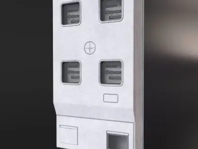 Wall-Mounted Electrical Box  Realistic Utility Box 3D Model 3D model