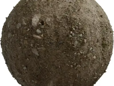 Compact Sandy Gravel Ground PBR Texture Texture