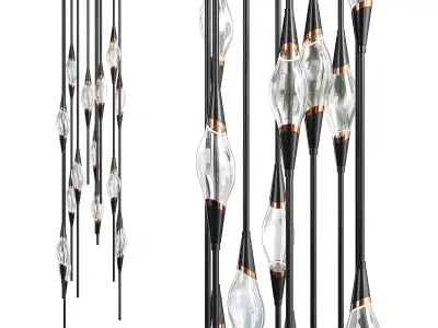 IL PEZZO 12 CLUSTER CHANDELIER Low-poly 3D model
