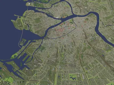 Saint Petersburg Russia - city and urban 3D model