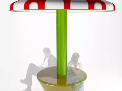 bench mashrums 3D model